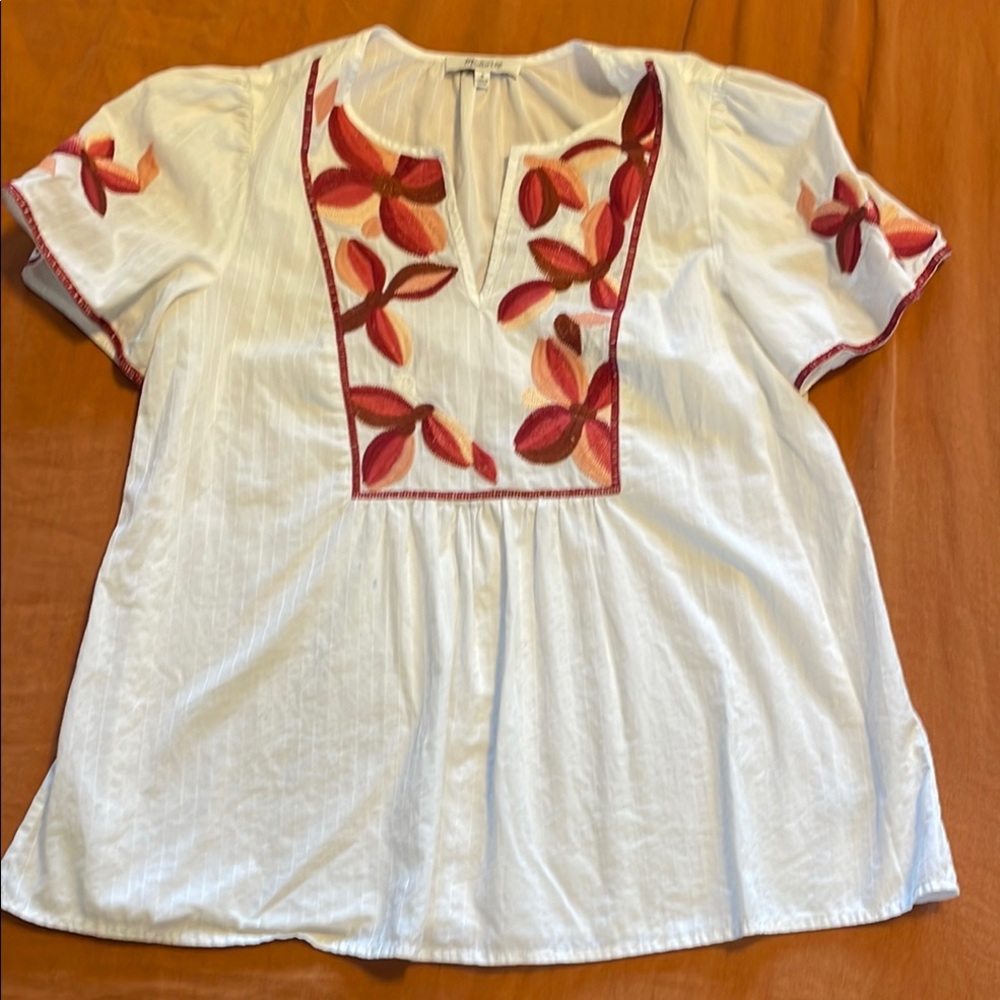 Madewell Embroidered Floral Top